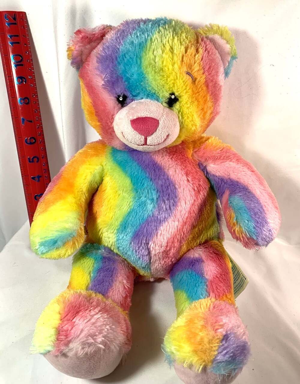 Build A Bear Enchanted Garden Rainbow Hugs Rainbow Plush Teddy Bear Stripes BAB